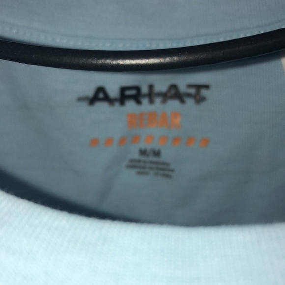 Ariat Women's Rebar CottonStrong Roughneck Graphic T-Shirt size medium blue​ - Picture 9 of 16